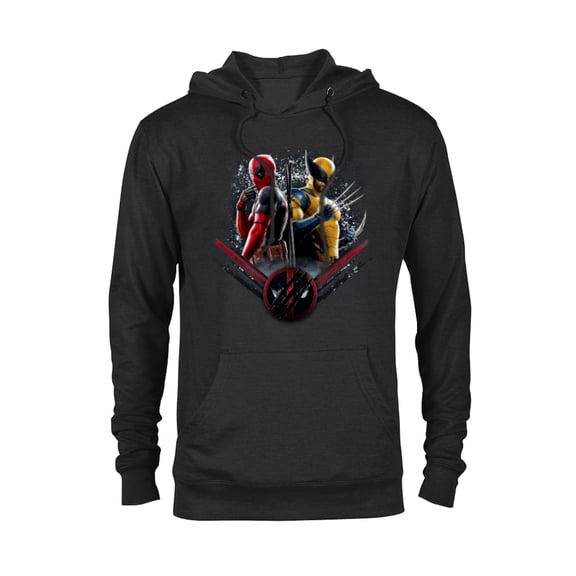 Marvel Studios Deadpool & Wolverine Side-by-Side Claw Icon - Pullover Hoodie for Adults - Customized-Black