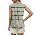 thumbnail image 5 of yillto Womens Tank Button down Collared Sleeveless Striped Top Causal Dressy Lightweight Shirts, 5 of 6