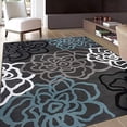 thumbnail image 1 of Tapis Contemporain Moderne à Fleurs Gris 5 Pieds 3 Pouces X 7 Pieds 3 Pouces, 1 of 4