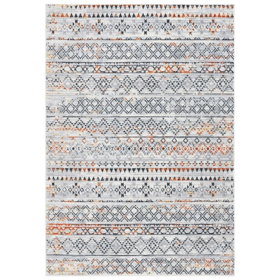 SAFAVIEH Tulum Kady Oriental Area Rug, Ivory Grey/Rust, 8' x 10'