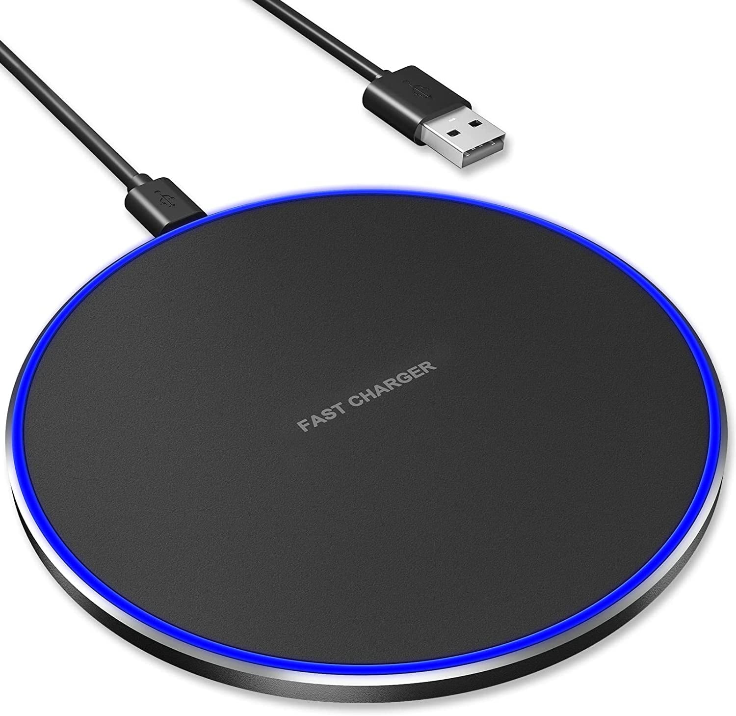 delpattern Fast Wireless Chargers, 10W Max Wireless Charging Pad Compatible for iPhone 13/13 Pro/13 Pro Max/13 Mini/12/SE/11/X/XR/8, Samsung Galaxy, AirPods/AirPods Pro (No AC Adapter)