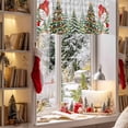 thumbnail image 3 of Grey Plaid Snowman Christmas Tree Valances for Windows, 42 x 18in, Xmas Gift Winter Snowflake Rod Pocket Kitchen Valance Curtain Light Filtering Window Treatments for Living Room Bedroom, 1 Panel, 3 of 7