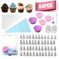 thumbnail image 1 of Cake Decorating Supplies Kit with Non Slip Base Cake Turntable 46/64/82/83 PCS Set Cake Scrapers Numbered Icing Tips Pastry Bags Cake Flower Nail and Other Cake Decorating Kit for Beginner, 1 of 8