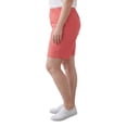 thumbnail image 6 of (3 pack) Turtle Bay New York Womens Lightweight Pull On Twill Shorts Elastic Waist, Plus Sizes, 6 of 11