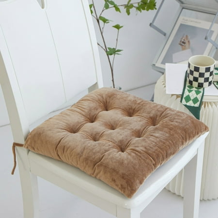 

maxiaoxia Solid Color Crystal Velvet Chair Pad 1PC Chair Cushion 15.7x15.7inch Square Seat Cushion Seat Pad with Ties for Home Office etc
