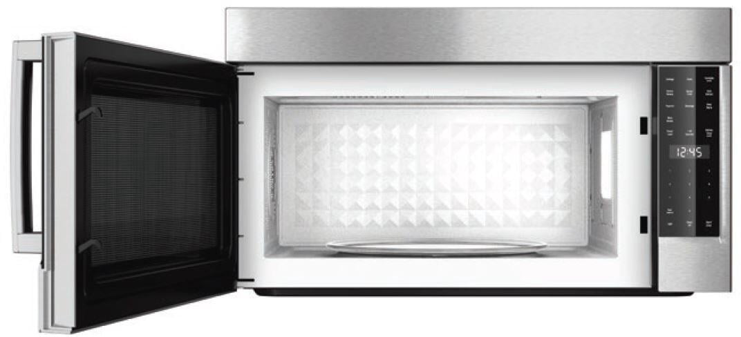 HMV5053U 30 UL Approved 500 Series Over the Range Microwave with 2.1 cu. ft. Capacity  385 CFM Blower  10 Power Levels  Timer  Automatic Defrost  and LCD Display: Stainless Steel"