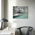 thumbnail image 3 of Wuche Black and White Swimming Pool Wall Art Wall Art Ocean View Hotel Poster Canvas Art Poster Wall Art Picture Print Bedroom Decor 16x12in, 3 of 4