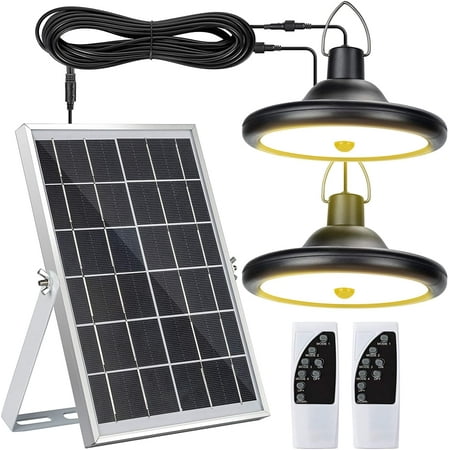 

JACKYLED Solar Motion Sensor Pendant Light with 4 Mode Remote Waterproof LED Pendant Shed Light