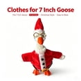 thumbnail image 2 of 7inch Desk Goose Outfits, Mini Christmas Goose Set with Christmas Hat,Glasses and Clothes,Mini Goose Christmas Decoration for Tabletop Display, 2 of 7