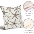 thumbnail image 3 of Brown Starfish Pillow Covers 20X20 Inch Set of 2 Beach Ocean Coastal Decorative Square Pillow Cases Summer Nautical Cotton Linen Cushion Case Home Decor for Sofa Couch Bedroom Outdoor, 3 of 6