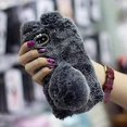 thumbnail image 2 of Compatible con la funda Oneplus Nord N100, linda funda para teléfono peluda con orejas de conejo de peluche 3d, funda cálida de invierno de piel suave y esponjosa, 2 of 4