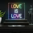 thumbnail image 4 of Love Is Love 15" Square Contemporary Glam Acrylic Box USB Operated LED Neon Light, Multi-Colored, 4 of 7