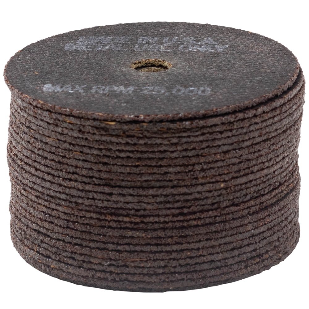 Brock Set 25 Pack 3" Cutting Hard Metal Grit Cut Off Wheel Circular Air Saw Blade Disc for Industrial Shop Hobby DIY Dremel Rotary Tool