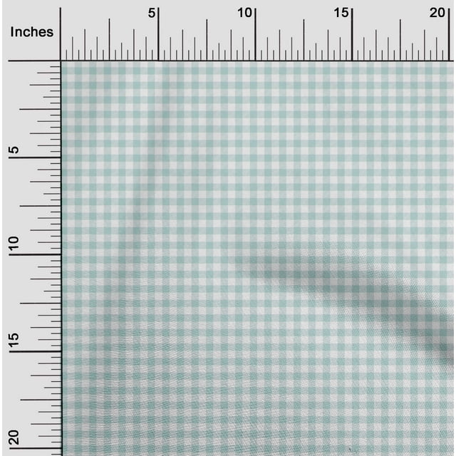 oneOone Viscose Jersey Fabric Gingham Check Print Fabric By Yard 60 Inch Wide