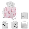thumbnail image 3 of POLERO Tissue Box Cover PU Leather, Cute Dragon Waterproof Square Car Tissue Holder Storage for Bathroom Vanity, Countertops, Dressers, Night Stand, Parlors and Offices, Pink, 3 of 7