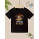thumbnail image 1 of Halloween T-shirt - 100% Cotton Crew Neck, Regular Fit Casual Shirt with Short Sleeves, Slight Stretch, Knit Fabric for Children - Festive Pumpkin, Skeleton Hand, Spider, and Game Controller Print, 1 of 6