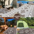 thumbnail image 6 of Outdoor Rugs 9x12 ft, Yamaziot Patio Rug Waterproof Reversible Plastic Straw RV Camping Mats Outdoor Rug for Patios Garden Porch Balcony Beach, Morocco Brown, 6 of 10
