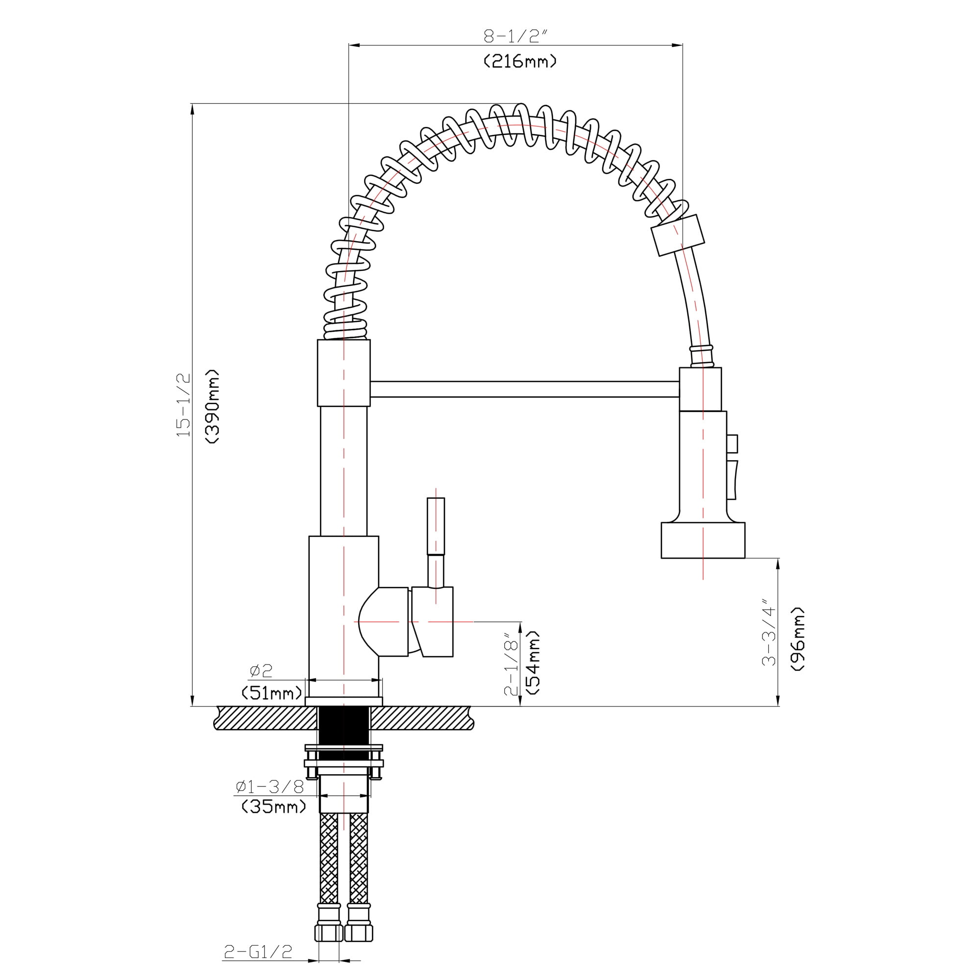 Logmey Put Down Kitchen Faucet High Arch 360° Rotation Single Handle Brushed Nickel Kitchen Sink Faucet with Deck