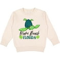 thumbnail image 2 of Inktastic Miami Beach, Florida Happy Sea Turtle Toddler Sweatshirt, 2 of 4