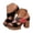 Black, variant on Womens Platform Heeled Sandals Chunky High Heel Wedge Slides Pumps Hollow Orthopedic Summer Dressy Shoes Size 6-10