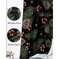 thumbnail image 6 of Pine Cones Black Out Curtains 72 Inch Long, Light Blocking Drapes with Black Liner, Winter Berry Snowflakes Plants Black Thermal Insulated Blackout Curtains for Bedroom Living Room 52"x72" 2 Panels, 6 of 8