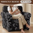 thumbnail image 4 of Bulopur Damask Sugar Skull 2Pcs Single Chair Covers Stretchable Halloween Protector Removable Cushion Covers Elastic Edge Anti-Slip Machine Washable for Apartment Living Room Bedroom Decor, 4 of 8
