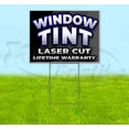 thumbnail image 1 of Curved Window Tint (18" x 24") Yard Sign, Includes Metal Step Stake, 1 of 6