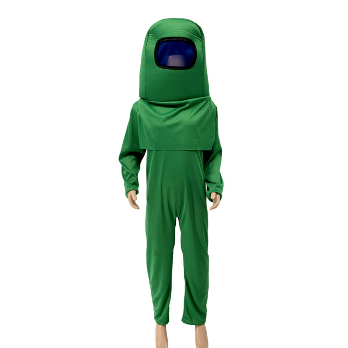Crewmate Imposter Costume Child Among Us Green Jumpsuit Group Cosplay