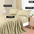 thumbnail image 2 of Juego de sábanas Utopia Bedding king Size, microfibra, 4 piezas, color beige, 2 of 8