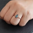thumbnail image 2 of Marquise Cut Alexandrite Engagement Ring, Unique June Birthstone Wedding Promise Ring, 14K Rose Gold Sterling Silver Ring for Women, 2 of 5
