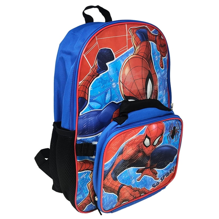 Marvel Spider-Man Spidey Boy's Blue Backpack with Lunch Bag