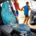 thumbnail image 4 of XYZCANDO Terry Cloth Car Seat Covers Easy to Clean, Compatible with Van Automotive, Car Seat Towel Cover Fit for Cars Sedans(Turtle Pattern Design 1 Pack), 4 of 7