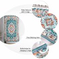 thumbnail image 5 of 72x78 Inch Shower Curtain Turquoise Boho Bathroom Decor Waterproof Fabric Bathtub Bath Curtains Decorative Ethnic Aztec Southwest Abstract Pattern Extra Long Shower Curtain Set with Hooks, 5 of 6