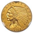 thumbnail image 2 of 1911-D $2.50 Indian Gold Quarter Eagle AU-58 NGC (Weak D), 2 of 3