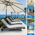 thumbnail image 5 of Dextrus Patio Chaise Lounge Chair Outdoor PE Rattan Pool Lounge Chair with Adjustable Backrest and Removable Cushion & Wheels for Poolside Deck Balcony Lawn, 5 of 5