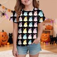 thumbnail image 2 of KPOPLK Kids Halloween Shirt Girls Halloween Pumpkin Shirt Cute Ghost Tshirts Fall Pumpkin T-Shirt Spooky Season Tee,Size 12-13 Years, 2 of 6