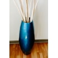 thumbnail image 4 of Green Floral Crafts 27-inch Natural Bamboo Cylinder Floor Vase Wooden for Dried Flowers Branches Perfect Spa Office Dining Living Room Entry Way Home Decoration, Lacquer Blue, 4 of 6