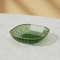 Eolstice Clear Dinner Plates Set for Home Dining Use, Food Grade Transparent Fruit and Snack Dishes, Multipurpose Table Side Plates for Candy Nuts Servings, Kitchen Dining