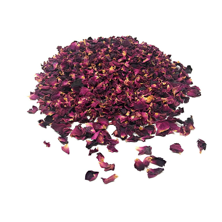 Red Rose Petals - Pure, All Natural & Edible Rose Petals - Dried Flower  Petals for Herbal Tea, Decoration, Rose Sprinkles, Topping on Cupcakes
