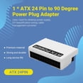 thumbnail image 4 of 2X Adaptador de Enchufe de Alimentación ATX de 24 Pines A 90 Grados Cable de Fuente de Alimentación de Placa Base RGB Accesorio de Montaje Modular DIY, 4 of 5