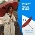 thumbnail image 3 of Rain-Mate Compact Travel Umbrella – Windproof Folding Umbrella, Auto Open & Close, 8-Rib Frame, 3 of 9