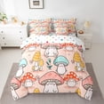 thumbnail image 2 of Homewish Colorful Cartoon Mushroom 7-Piece Twin Bedding Sets,Tropical Botanical Plant Bedding Comforter Set,Pink Blue Orange Sheet Sets For Girls Teens,Ultra Soft Home Decor Reversible, 2 of 8