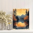 thumbnail image 2 of Qisvanset Framed Canvas Wall Art 12x16 Inch Vintage Autumn Lake Mountain Forest Nature Art, 2 of 5