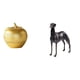 thumbnail image 1 of Escultura de frutas,Figura decorativa de fruta para decoración del hogar,Estatua de perro de resina,Estatua de perro galgo de resina con forma de animal,Escultura coleccionable para, 1 of 8