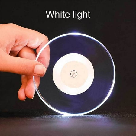 

1/2/4PCS LED Coaster Drink Light Up Car Cup Mat Colorful Club Party Bar Decor