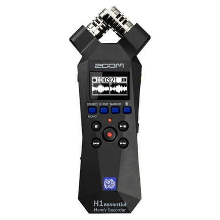 Zoom H1essential Stereo Handy Recorder, Black, ZH1E