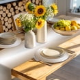 thumbnail image 4 of Beige White Ombre Round 15 Inch Placemats Set of 8, Modern Gradient Abstract Art HeatResistant Non Slip Place Mats for Dining Table, Wipeable Braided Kitchen Table Mats for Housewarming, 4 of 9