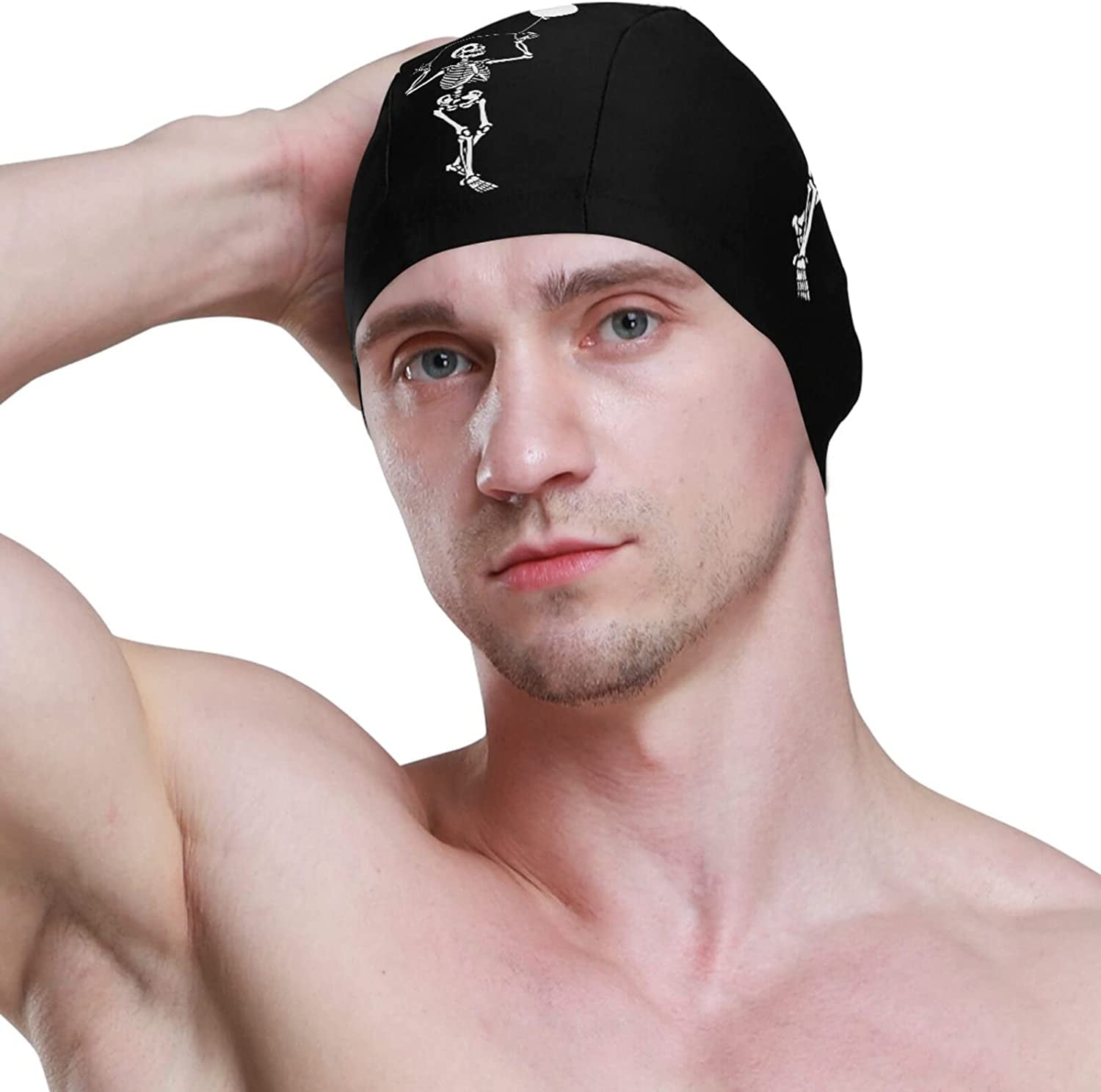 Swimming Cap Halloween Skeleton Unisex 