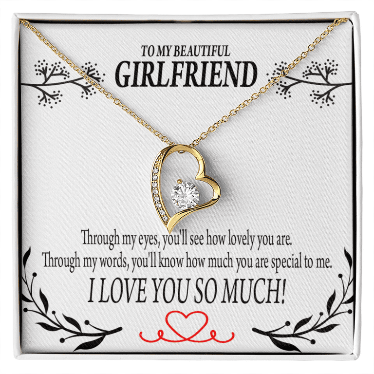 To My Girlfriend Special to Me Forever Necklace w Message Card Walmart