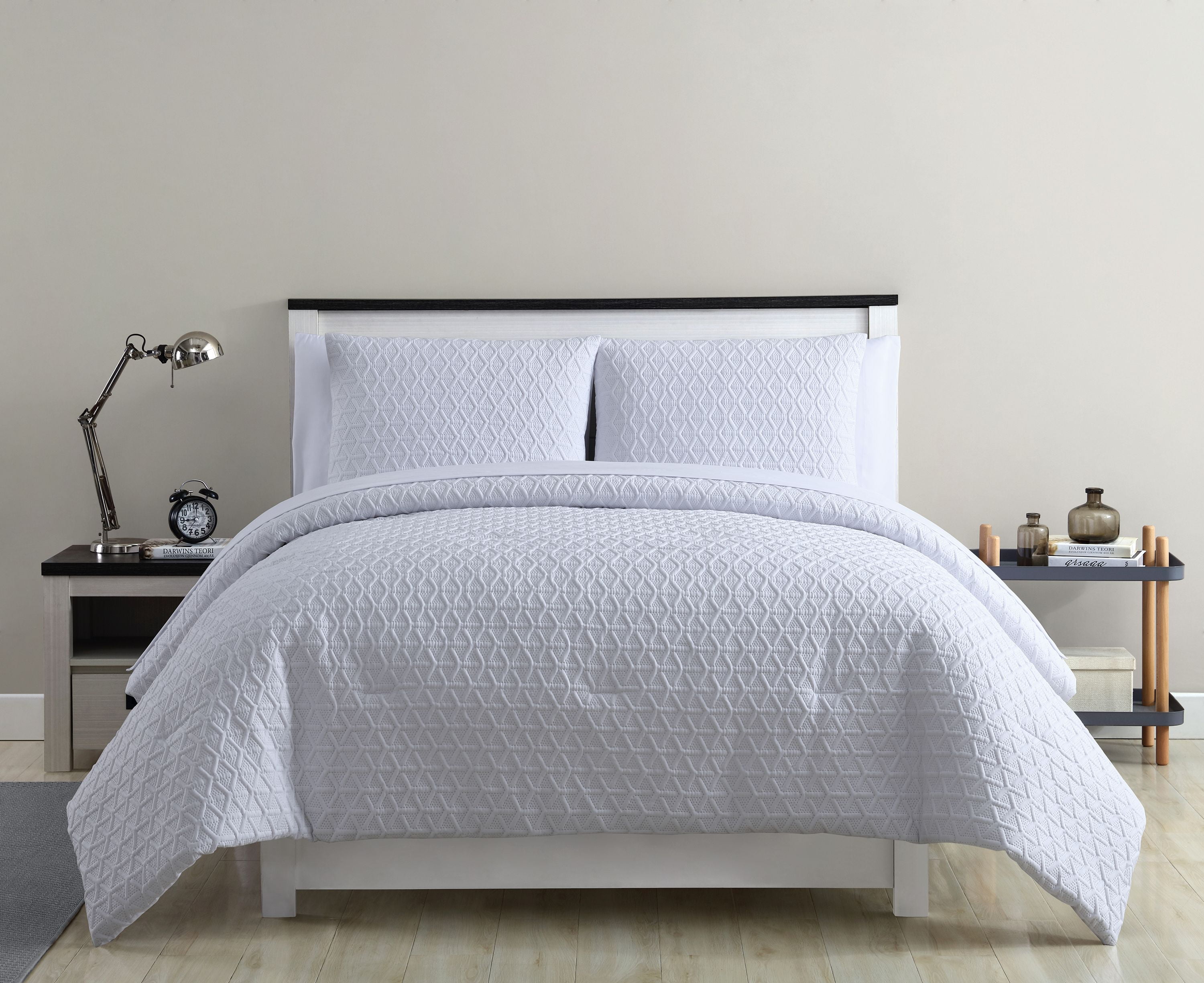 VCNY Home Mykonos Textured Geometric BedinaBag Comforter Set, King